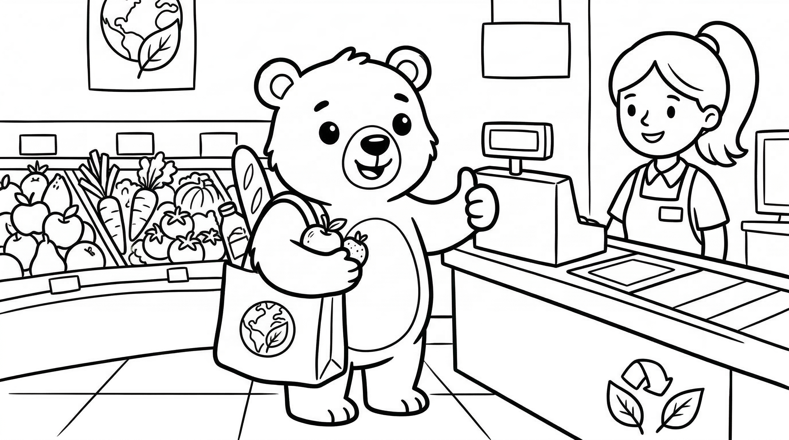 エシカル消費を意識した生活買い物塗り絵