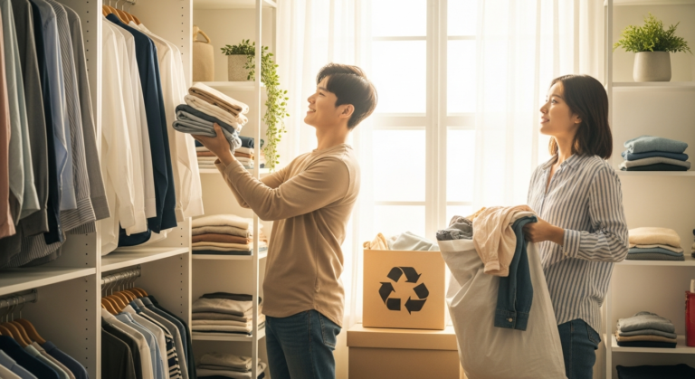 衣類の断捨離でクローゼットすっきり！不用品リサイクル術