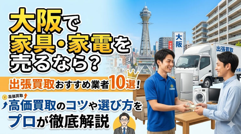 大阪で家具・家電を売るなら？出張買取おすすめ業者10選！高価買取のコツや選び方をプロが徹底解説